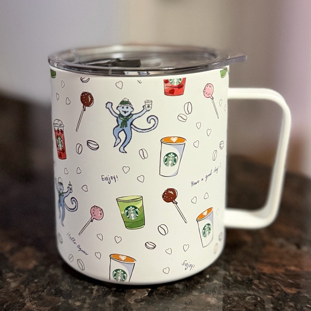 Starbucks roller rabbit Christmas Holiday To go mug 16OZ